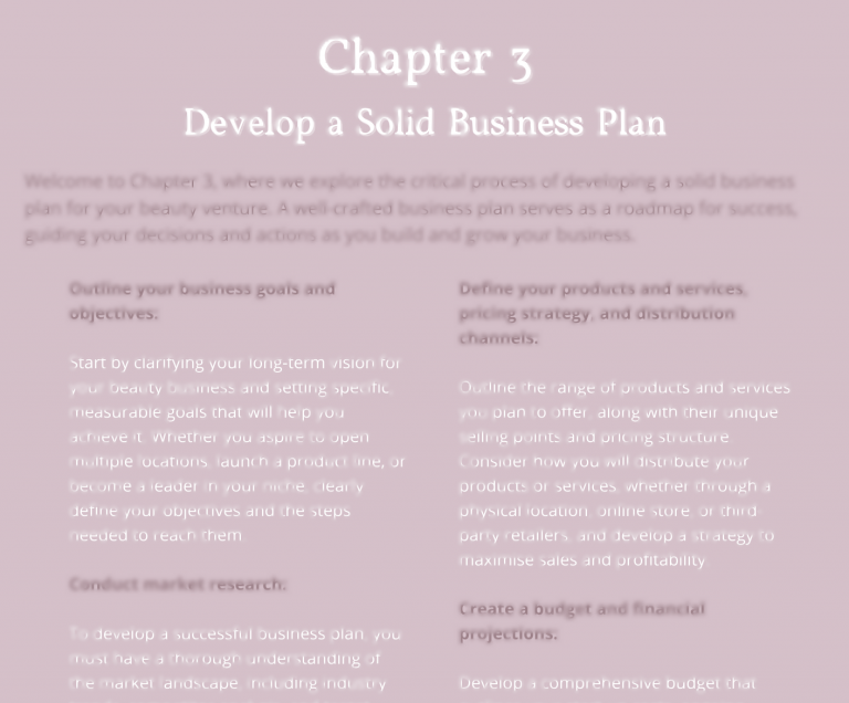 Develop a Solid Business Plan - Excerpt